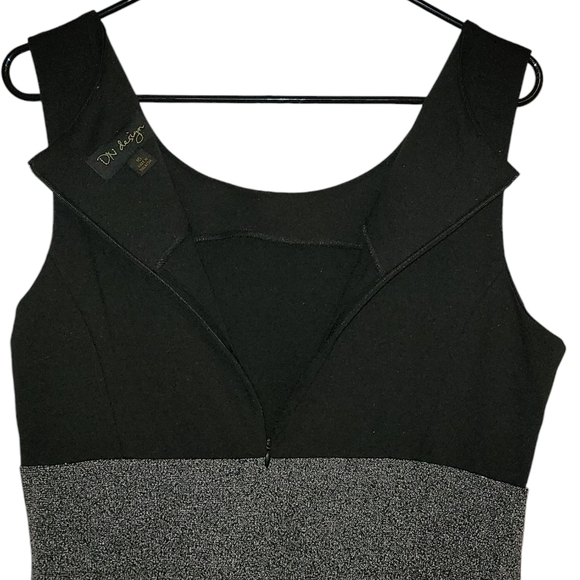 DN Design size 16 black & gray sleeveless dress zipper on back - Picture 5 of 7